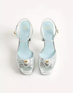 Coeur Royal Platform Sandal In Laminated Nappa 115Mm