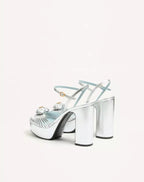 Coeur Royal Platform Sandal In Laminated Nappa 115Mm