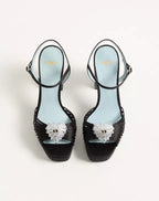 Coeur Royal Platform Sandal In Satin 115Mm