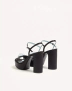 Coeur Royal Platform Sandal In Satin 115Mm