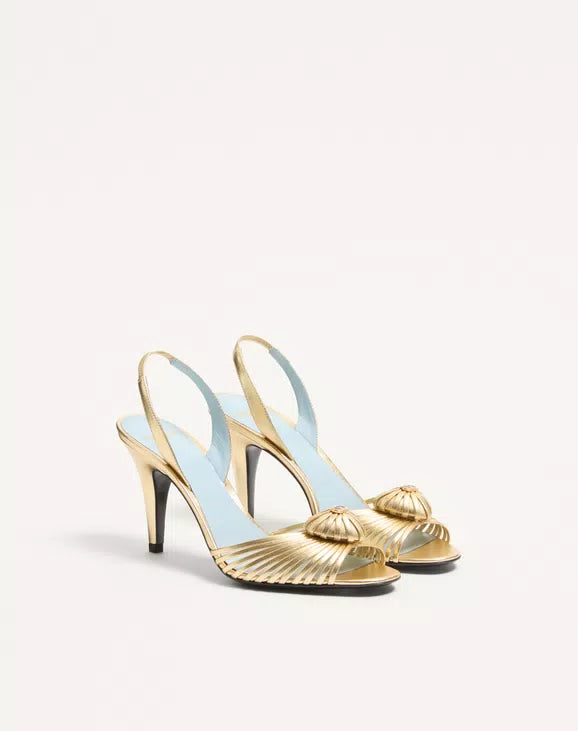 Coeur Royal Sandal In Laminated Nappa Leather 85Mm