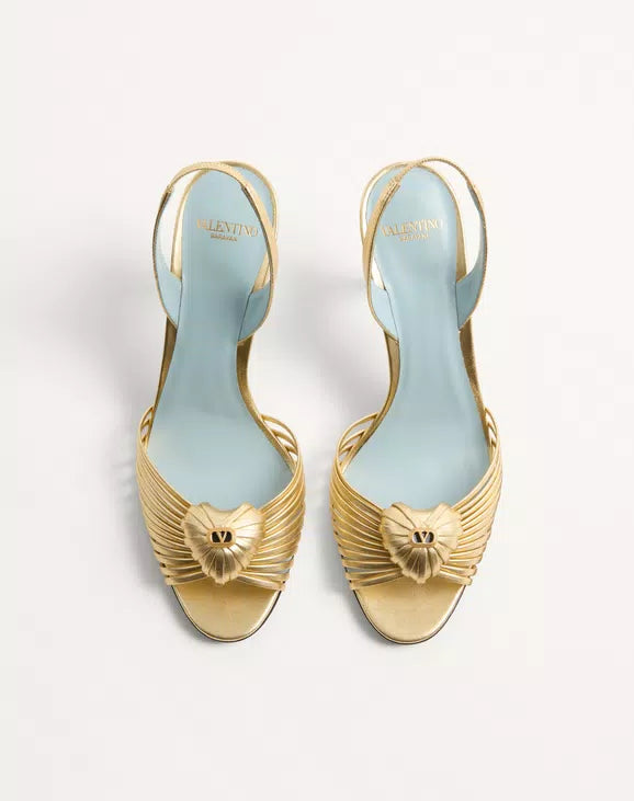 Coeur Royal Sandal In Laminated Nappa Leather 85Mm