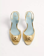 Coeur Royal Sandal In Laminated Nappa Leather 85Mm