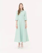 Crepe Couture Embroidered Midi Dress