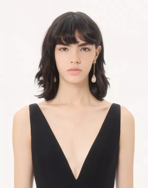 Crepe Couture Short Dress