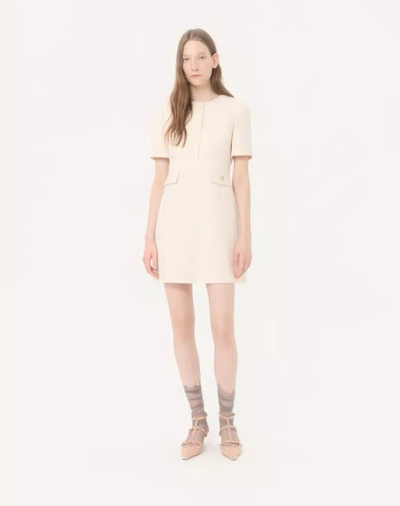 Crepe Couture Short Dress