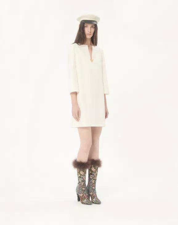 Crepe Couture Short Dress