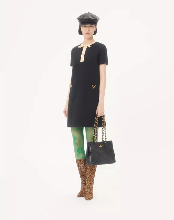 Crepe Couture Short Dress