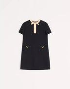 Crepe Couture Short Dress