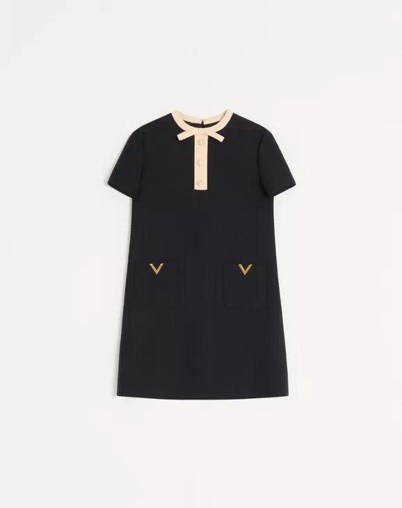 Crepe Couture Short Dress