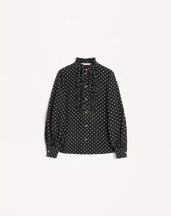 Crepe De Chine Shirt With Plusdepois Print RUNWAY DELUXE