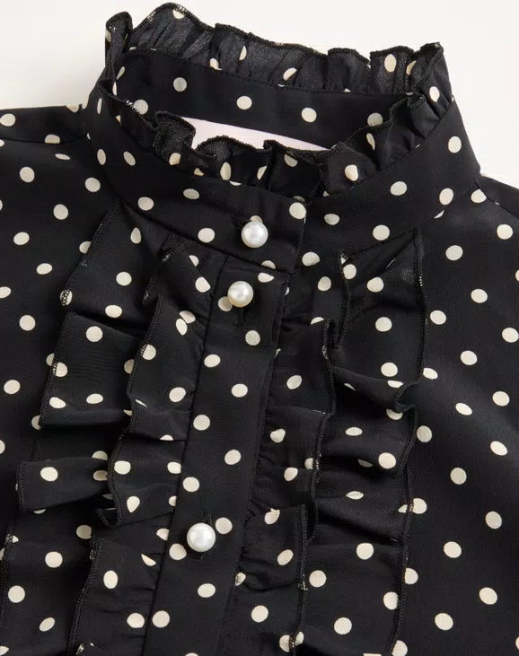 Crepe De Chine Shirt With Plusdepois Print RUNWAY DELUXE