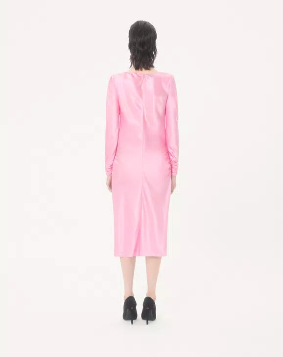 Crepe Satin Midi Dress