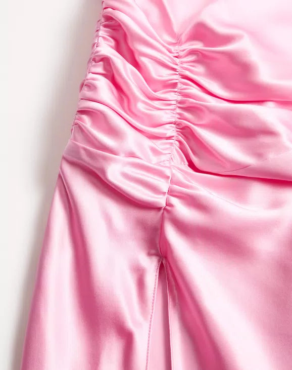 Crepe Satin Midi Dress