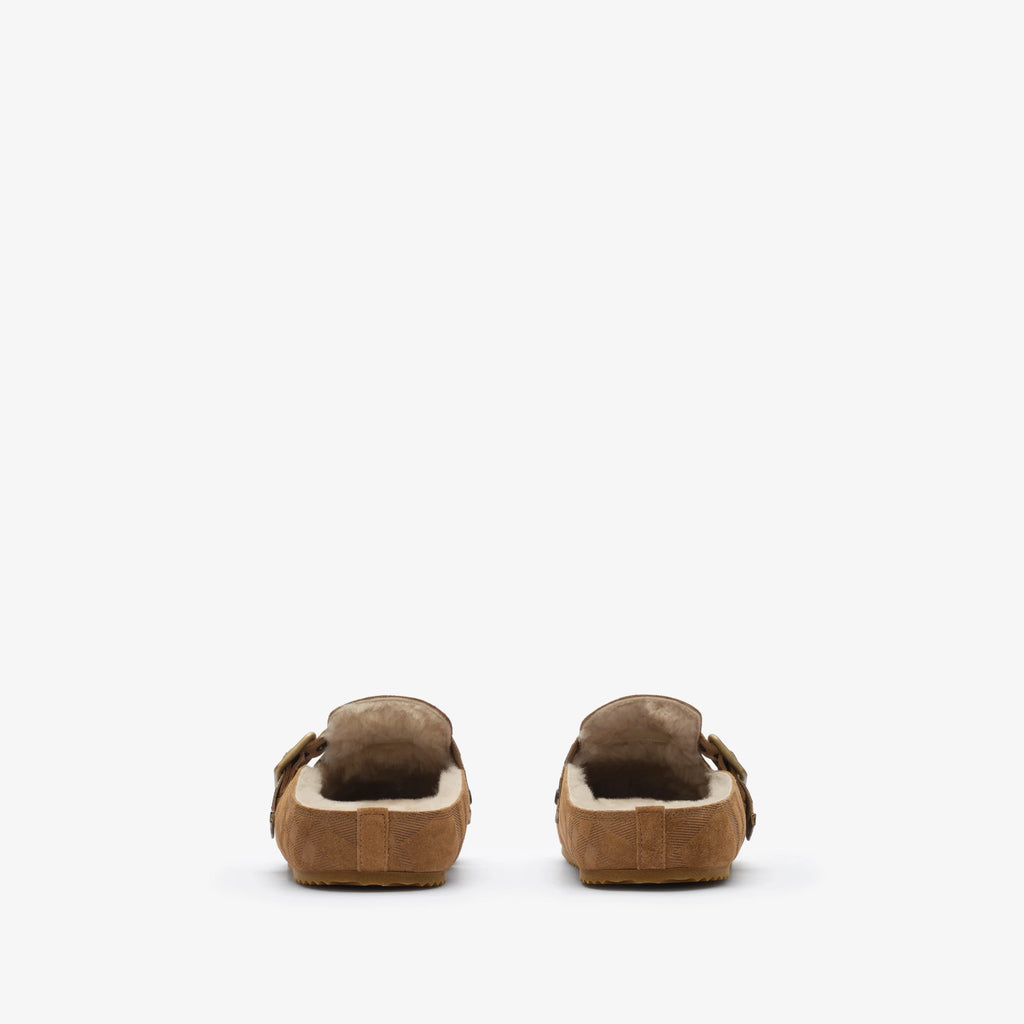 Check Shearling Urchin Clogs RUNWAY DELUXE