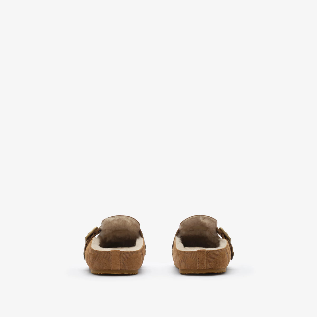 Check Shearling Urchin Clogs RUNWAY DELUXE