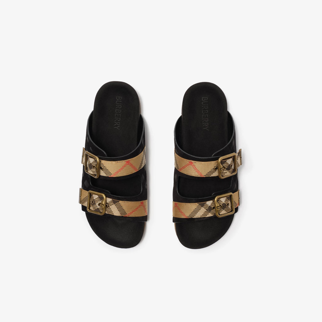 Check Suede Urchin Sandals RUNWAY DELUXE