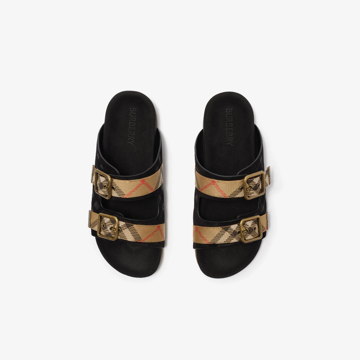 Check Suede Urchin Sandals RUNWAY DELUXE