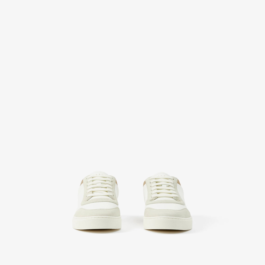 Leather, Suede and Check Sneakers
