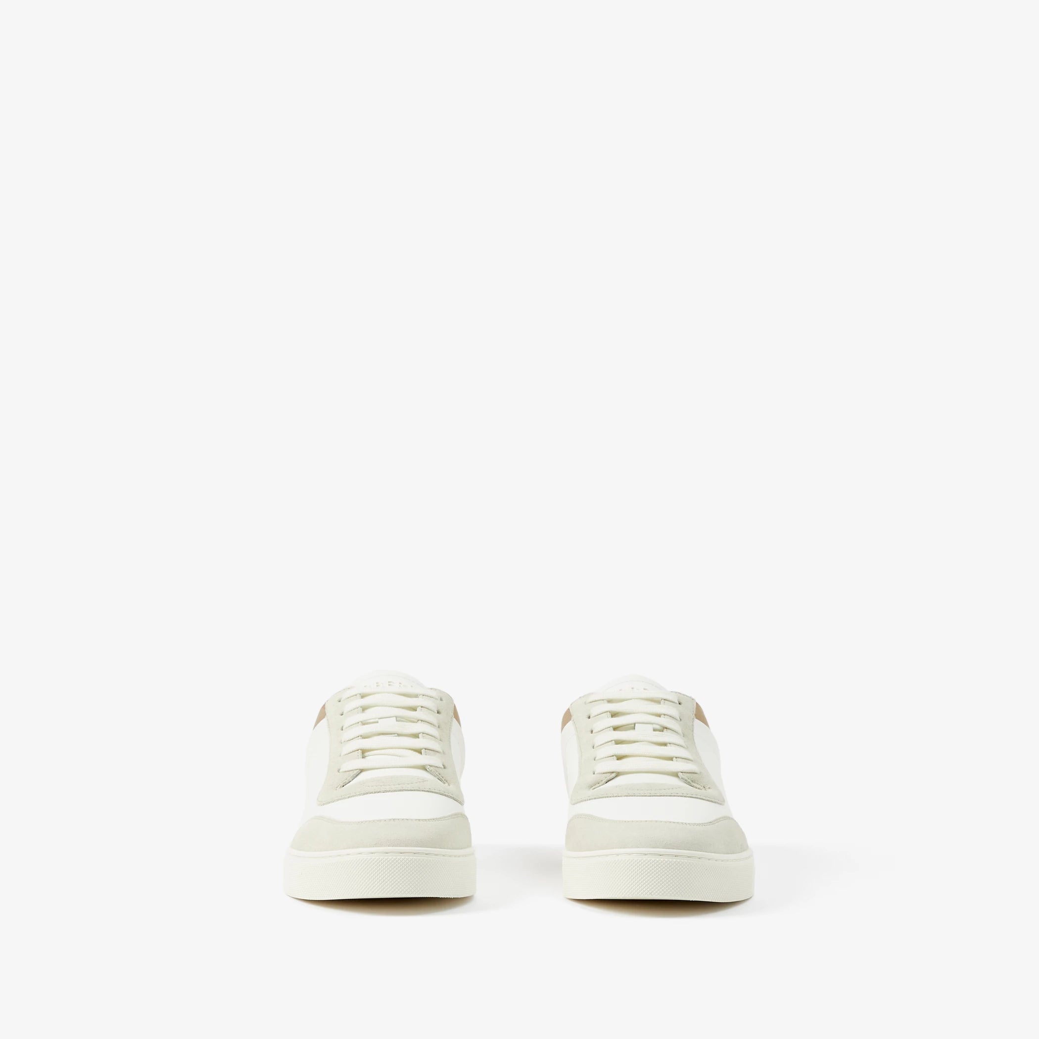 Leather, Suede and Check Sneakers