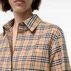 Classic Fit Check Cotton ShirtPrice undefined Sand beige RUNWAY DELUXE