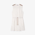 Check Trim Cotton Jersey Dress