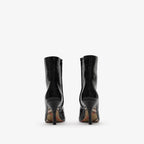 Crocodile-effect Leather Dame Ankle Boots
