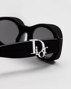 Dior Oblique R1I Black Oval Sunglasses RUNWAY DELUXE