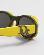Dior Oblique R1I Yellow Oval Sunglasses RUNWAY DELUXE