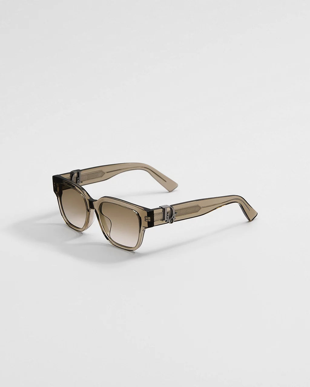 Dior Oblique S1F Transparent Brown Square Sunglasses RUNWAY DELUXE