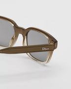 DioRibbon S1I Brown-to-Light Gray Gradient Square Sunglasses RUNWAY DELUXE
