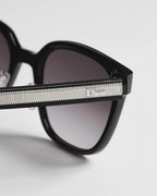 DioRibbon S2F Deep Brown-to-Light Brown Gradient Square Sunglasses RUNWAY DELUXE