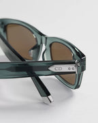 DiorTailoring S3F Transparent Blue Rectangular Sunglasses RUNWAY DELUXE