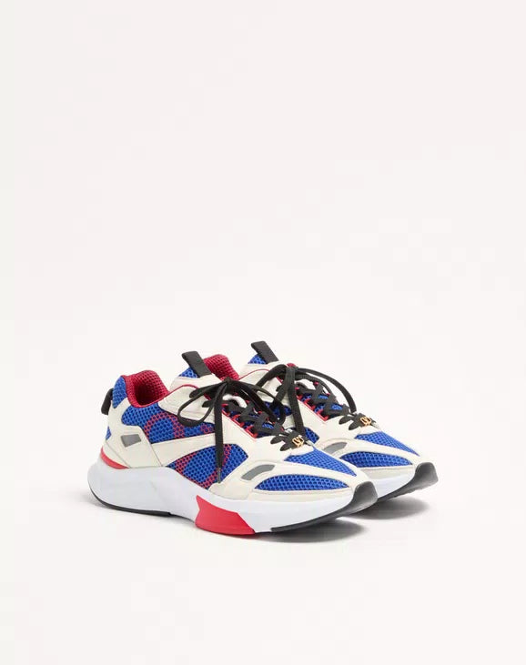 Demivee Trainer In Mesh Fabric With Suede Inserts