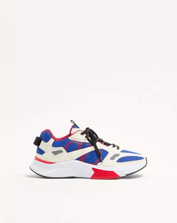 Demivee Trainer In Mesh Fabric With Suede Inserts