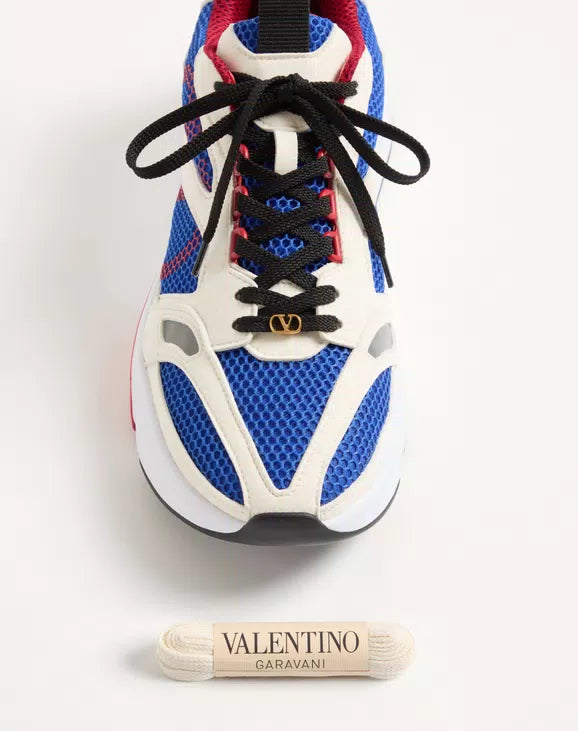 Demivee Trainer In Mesh Fabric With Suede Inserts