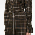 Check Cotton Shirt Dress