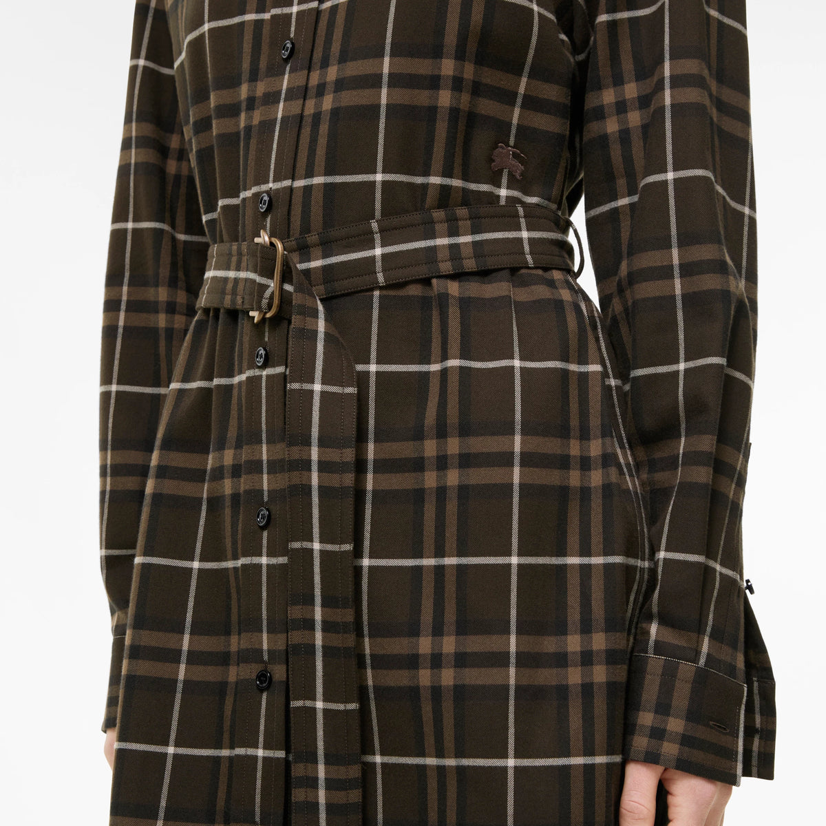 Check Cotton Shirt Dress