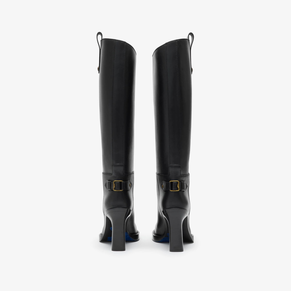 Leather Cavalier Heel Boots