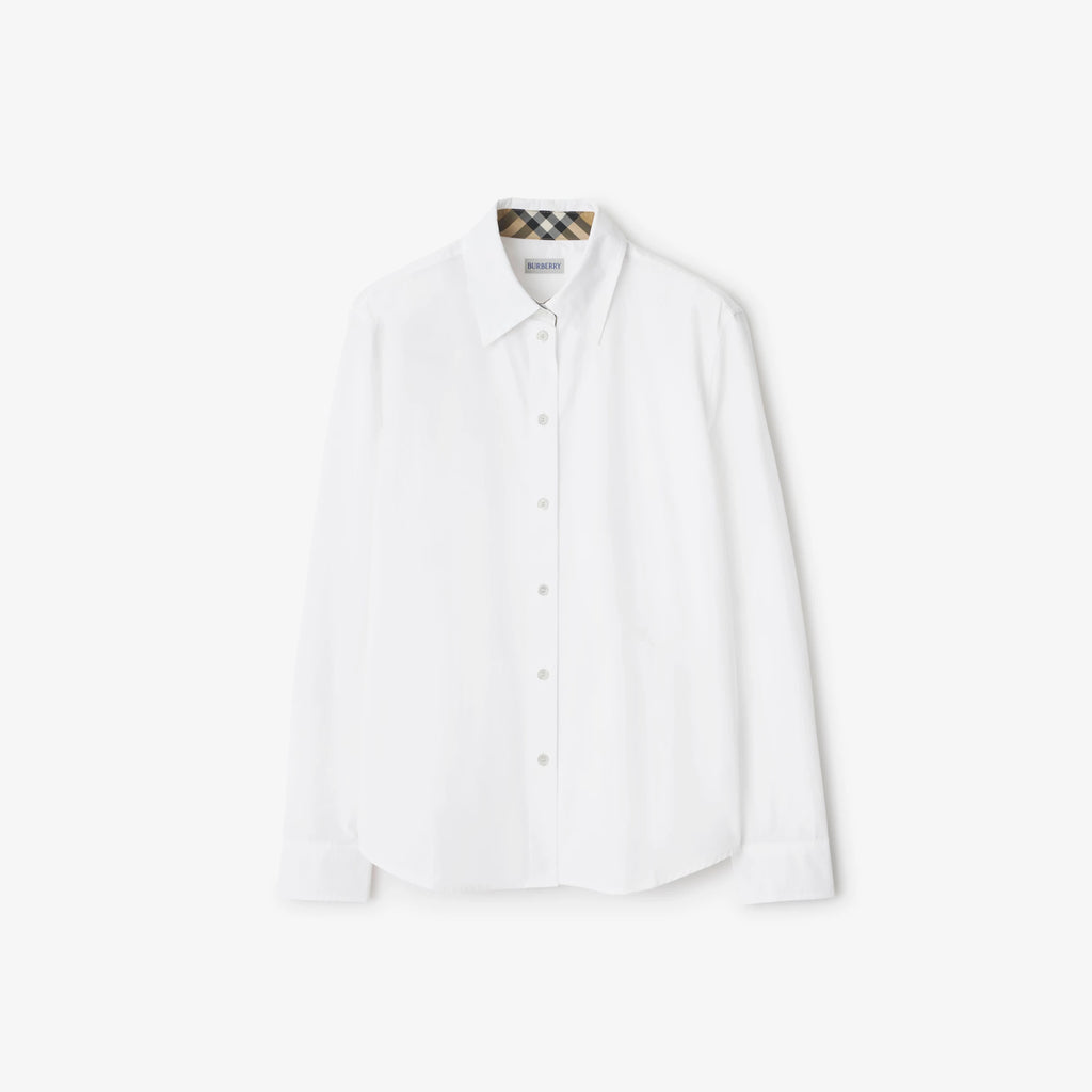 Classic Fit Cotton Poplin ShirtPrice undefined White RUNWAY DELUXE