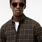 Relaxed Fit Check Cotton Shirt RUNWAY DELUXE