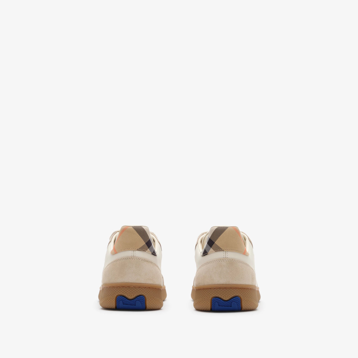Leather, Suede and Check Terrace Sneakers