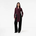 Check Silk Scarf BlousePrice undefined New In Acer purple RUNWAY DELUXE