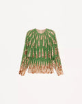 Embroidered Chiffon Top