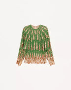 Embroidered Chiffon Top