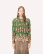 Embroidered Chiffon Top