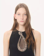 Embroidered Crepe Couture Short Dress