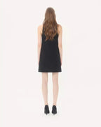 Embroidered Crepe Couture Short Dress