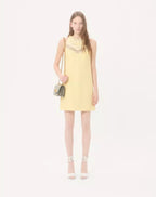 Embroidered Crepe Couture Short Dress