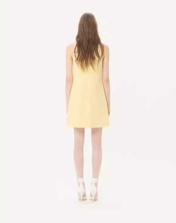 Embroidered Crepe Couture Short Dress